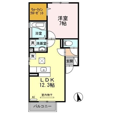 セジュールCW 2 Bの物件間取画像